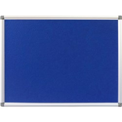 Rapidline Pinboard 1200W x 15D x 900mmH Blue Felt Aluminium Frame