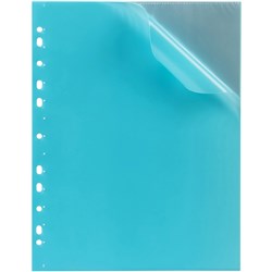 Marbig Soft Touch Display Book A4 10 Pocket Punched 11 Binder Holes Marine