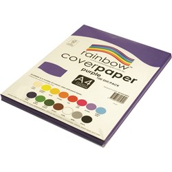 Rainbow Cover Paper A4 125gsm Purple 100 Sheets