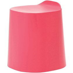 Buro Peekaboo Student Stool Stackable Lightweight Strong Poly Shell Raspberry 4 Pack