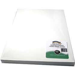 Rainbow Premium Digital Copy Paper Gloss A3 250gsm White Pack of 100 Sheets