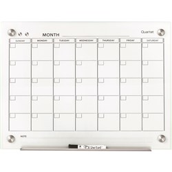 Quartet Infinity Glass Board Calendar 895x635mm White  