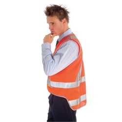 Zions Hi-Vis Day Night Safety Vest Cross Back Orange  