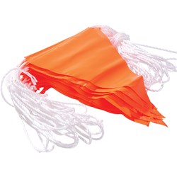 Maxisafe PVC Bunting Flagline Fluoro Orange 30m  