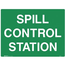 Brady Emergency Sign Spill Control Station 450x600mm Metal