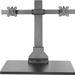 Ergovida Electric Desktop Sit-Stand Dual Monitor Riser Black